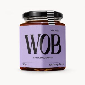 Frasco de mel de rosmaninho 100% puro, marca World of Bees, origem Portugal Rural, 500 gr.